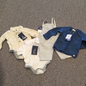 Blue and Cream Kids Matching Set